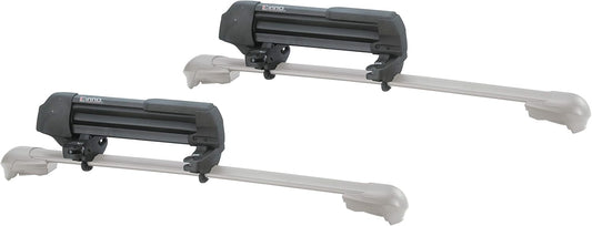 INNO INA952 Gravity Universal Mount (Fits Rounds, Square, Aero and Most Factory Bars) Holds - (3) Fat Ski or (2) Snowboards Roof Rack,Black