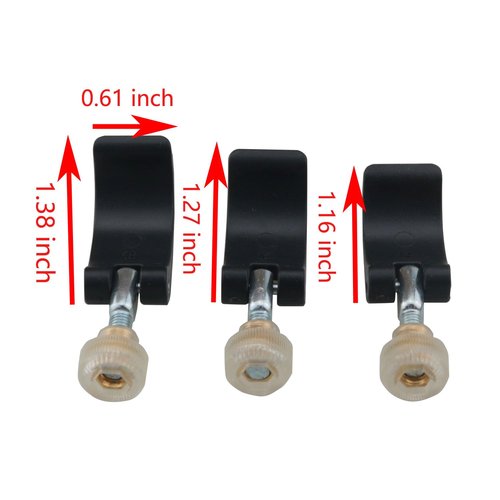 YHXiXi 6pcs Trident Pole Clip Replacement Exterior Quick Flip Locking Clip with Nut and Screw for Hiking Poles Walking Poles Camping Hiking Backpacks Outdoor Repair Preparation 14/16/18 Three Models