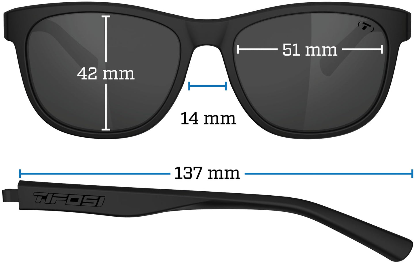 Tifosi Optics Swank Sunglasses (Satin Clear/Smoke Lens with Clarion Blue Mirror - Polarized)