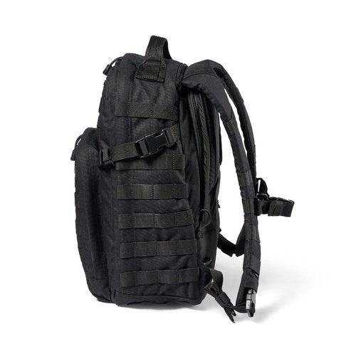 5.11 Tactical Backpack, RUSH 12 2.0 Military Survival Molle Back Pack with Laptop Compartment, Small, 24L, Black, Style 56561ABR