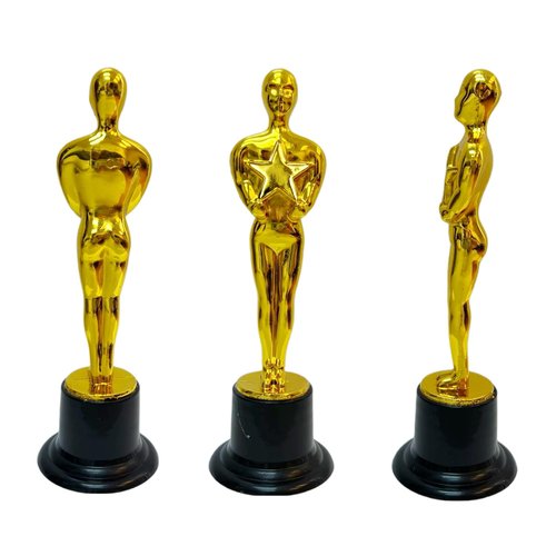 GiftExpress 24-Pack 6" Gold Award Trophy, Award Statues, Statues Trophies for Award Ceremony, Appreciation Gift (Pack of 24)