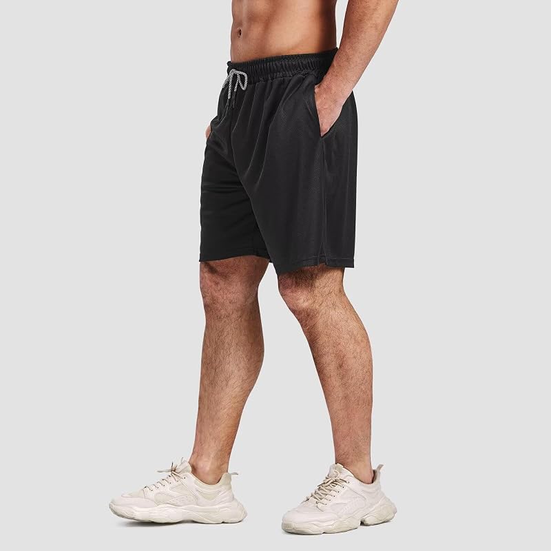 5-Pack 7-Inch Men’s Gym Shorts with Pockets - Quick-Dry, Moisture-Wicking, Drawstring