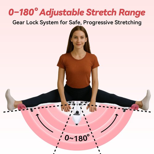 BOLUPO Leg Split Stretcher Machine for Flexibility – Heavy Duty Hip Opener Stretch Equipment for Splits Training, Ballet, Dance, Gymnastics, Yoga – Adjustable 0-180° Leg Stretcher
