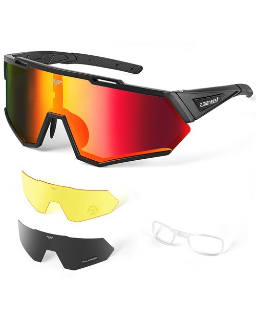 AMANEEST Sunglasses UV Protection Cycling Sunglasses for Men and Women,Impact Resistance Z87.1 for Construction