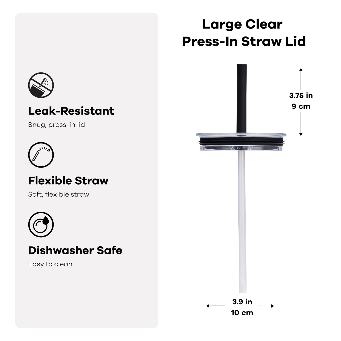 Hydro Flask Large Press-in All Around Tumbler with Clear Straw Lid