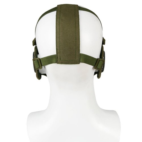 N / A Tactical Airsoft Half Metal Bottom Foldable Steel Mask with Half Face Protection and Hearing Protection
