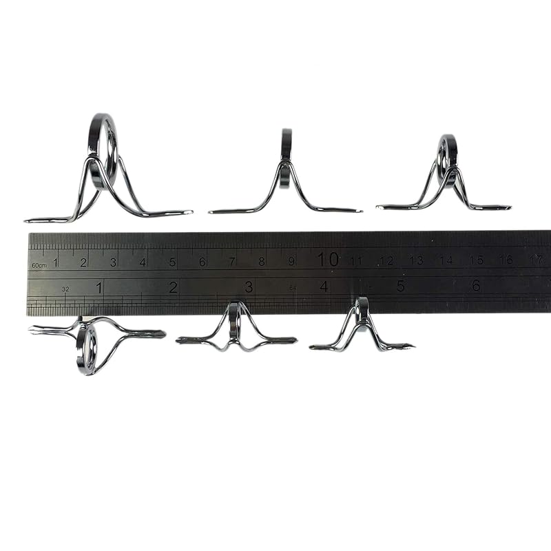 QualyQualy 6Pcs Rod Guides Set - 12#-25# Stainless Steel Integrated Ring Replacement
