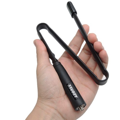 ABBREE SMA-Female Ham Radio Antenna VHF/UHF 18.8-inch 144/430MHz High Gain Foldable CS Tactical Antenna for Baofeng UV-5R BF-F8HP Pro 5RM K5PLUS GM21 AR-152 Quansheng K6 UVK5(8) Radio Accessories