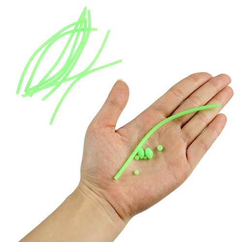 JUUNthy Luminescent Rubber Fishing Line Beads Soft Rubber Floating Tube Sleeve for Night Fishing