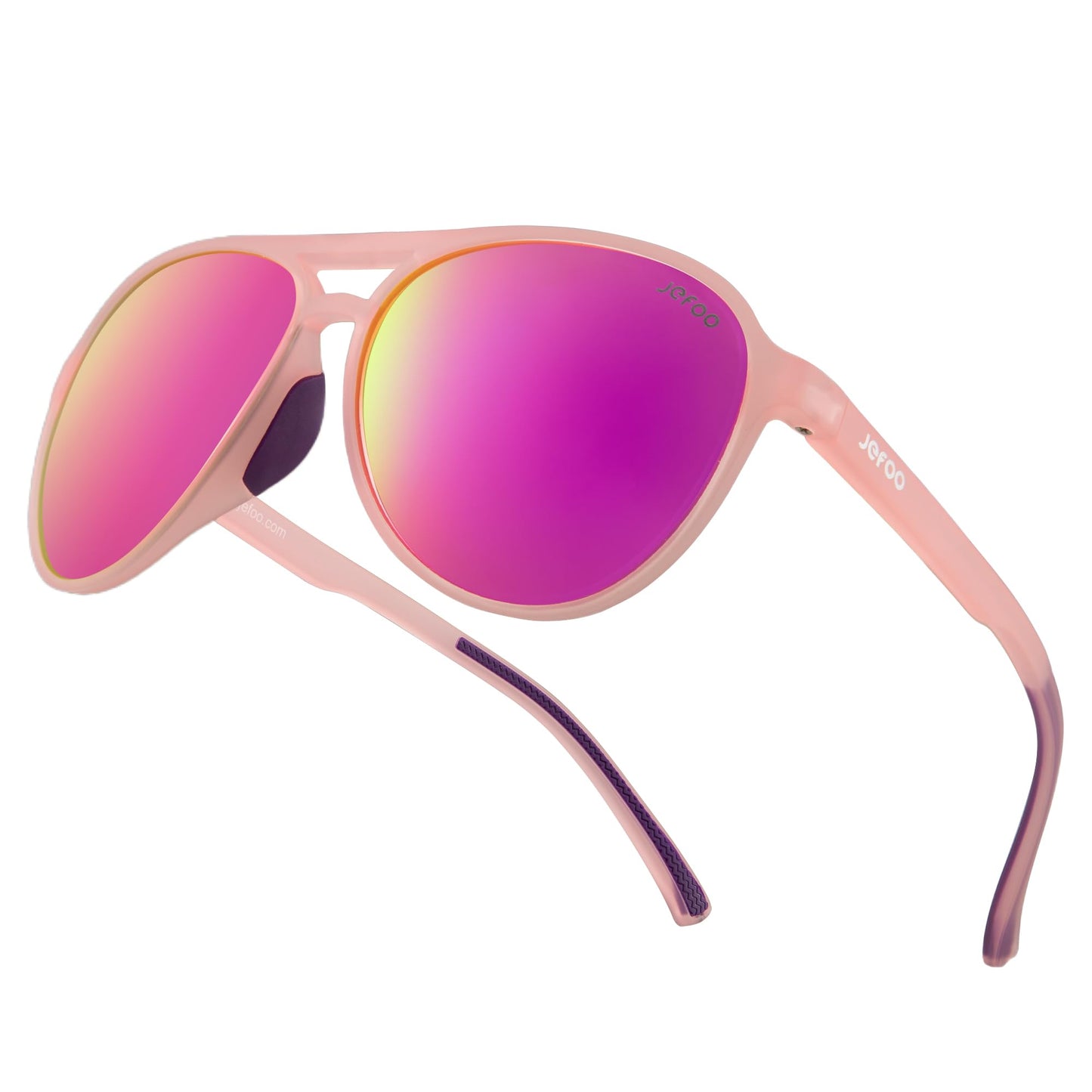 Jefoo Polarized Aviator Sunglasses for Women Men Retro Trendy Sports Sunglasses for Outdoor UV400 Protection
