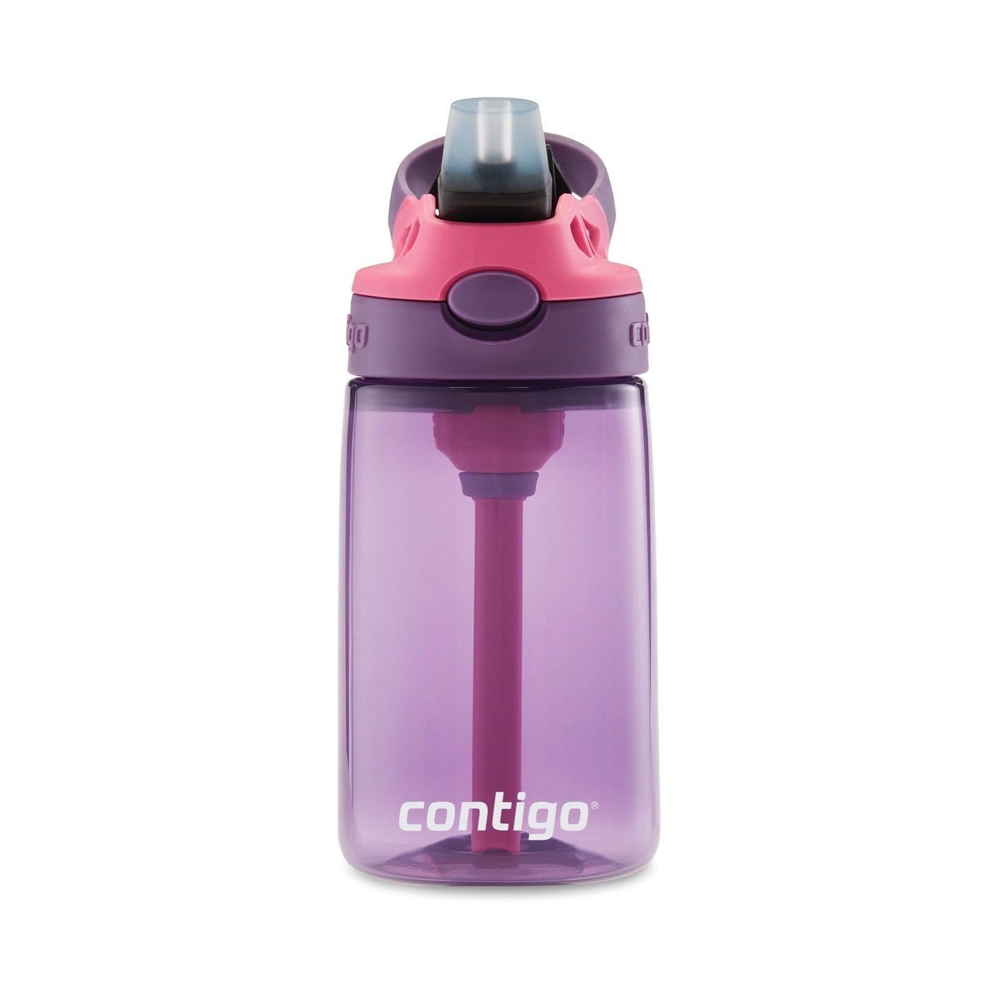Contigo Kids Straw Water Bottle with AUTOSPOUT Lid, 14oz, Eggplant
