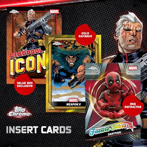 2025 Deadpool Chrome Trading Card Box - Collectible Comic & Movie Set