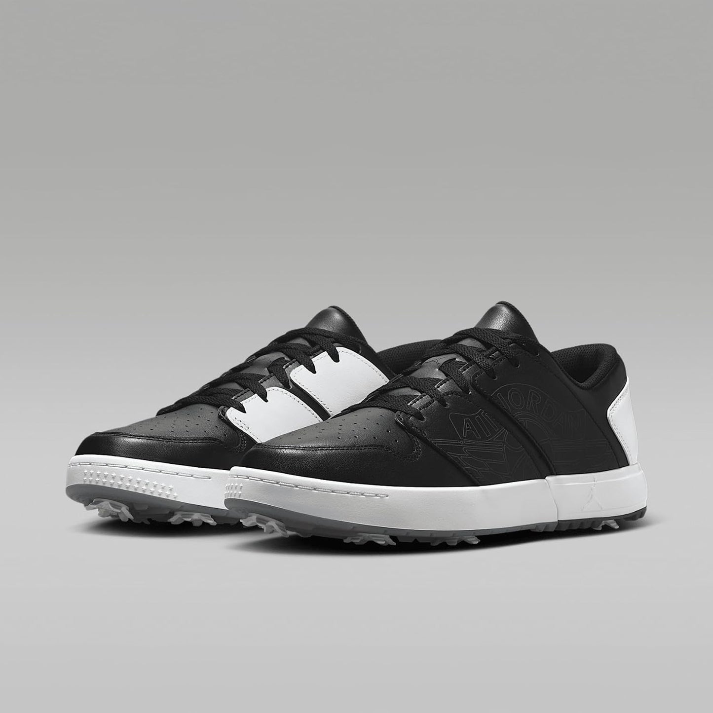 Jordan NU Retro 1 G Golf Shoes (FZ4153-001, Black/University Red/Blue Tint/White)