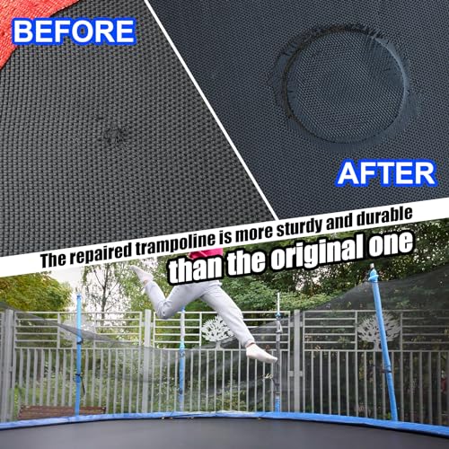 Trampoline Repair Kit 4.1x4.1 Inch Square Patches for Mat Tears and Holes