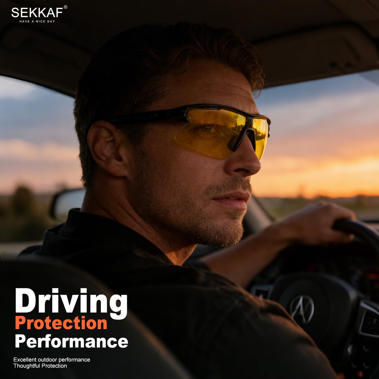 SEKKAF Polarized Sports Sunglasses for Men Women and Youth, UV400 Protection Ideal for Cycling Baseball Fishing Golf Running