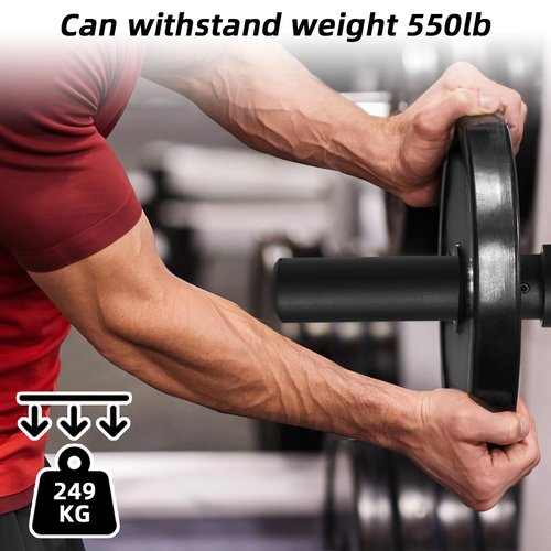 sunmeg Olympic Adapter Sleeve 8 inch(2 PCS), Converts 1" Standard Weight Plate Posts/Bars to 2" Olympic Bars/Posts Heavy Duty Nylon for Workout