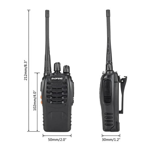 Walkie Talkies Baofeng 888S Rechargeable Walkie-Talkies Long Range with Earpieces for Adults, 2 Way Radios Kids walkie talkies 2 Pack
