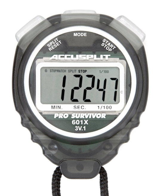ACCUSPLIT Pro Survivor - A601XBK Stopwatch, Clock, Extra Large Display (Smoke)