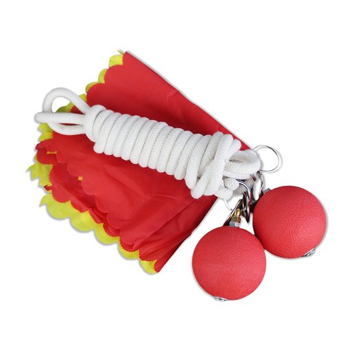 Xanadued Rope Dart Meteor Hammer, Rubber Throw Weight, Shoulder Reliever Ball Swing Exerciser Kit, Kung Fu Training Equipment (2 balls）