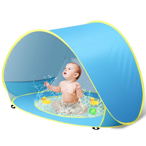 Baby Beach Tent Pop Up Beach Tent Baby Tent for Beach, Portable Shade Pool UV Protection Sun Shelter for Infant