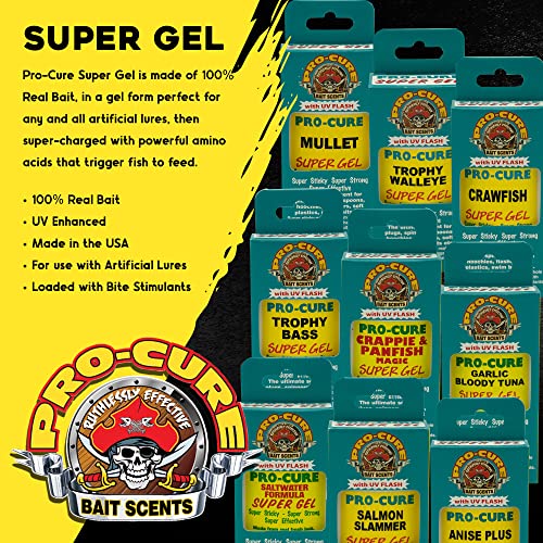 Pro-Cure Shrimp Super Gel for Fishing, 8 Ounce - Real Bait Scent