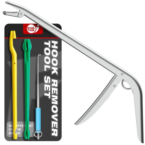SNAIL TRAIL 4 Pcs Fish Hook Remover Tools – Suitable for Most Types of Fishing, Gifts for Beginners & Pro Fisherman