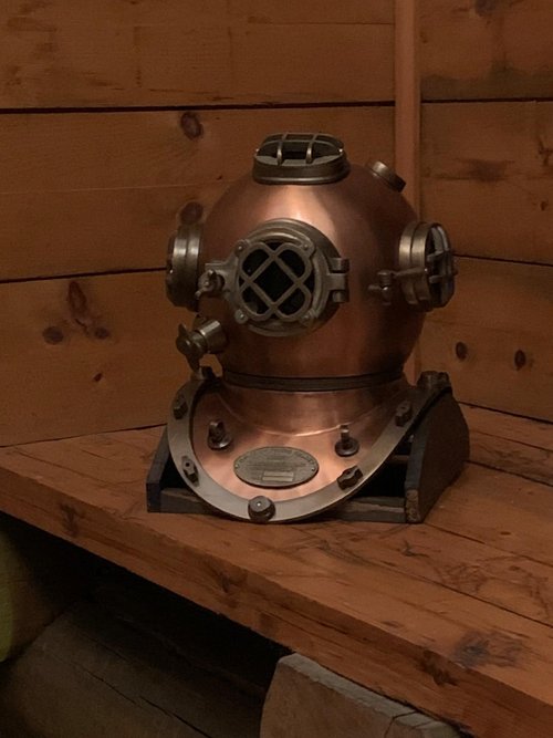 Federal Vintage U.S Navy Mark V Copper Brass Diving Divers Helmet Antique SEA Nautical
