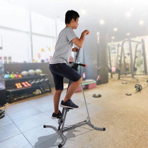 Climber Exercise Machine, Vertical Stair Climber Machine Home Gym Fitness Machine Adjustable Folding Stepper Climber Exercise Folding Heavy Duty Fitness Vertical Climber