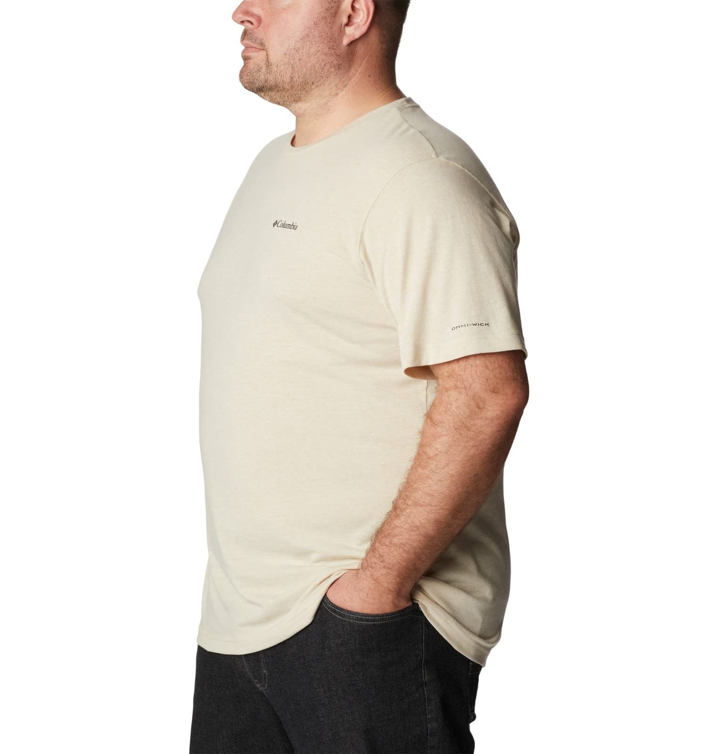 Columbia Men's Thistletown Hills Short Sleeve T-Shirt, Ancient Fossil Heather, Large