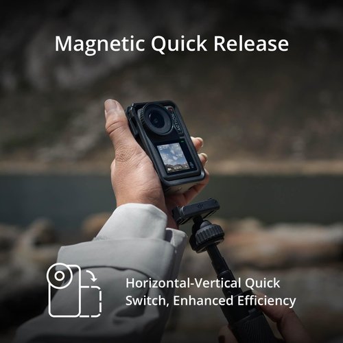 DJI Osmo Action 4 Standard Combo with 50 Piece Accessory Kit + 64GB Card, 4K/120fps Waterproof Action Camera with a 1/1.3-Inch Sensor, Long-Lasting 160 Mins, Outdoor Camera (Total 1 Battery)