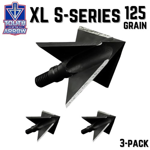 Tooth Of The Arrow 4-Blade XL Solid Broadheads - Pack of 3 (125 Grain)
