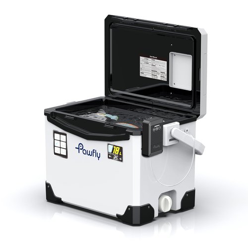 Pawfly Live Bait Cooler, 19 QT Leak-Proof Fishing Cooler with Rechargeable Aerator, Portable Fish Livewell for Boat, Insulated Minnow Bucket for Shrimp & Live Fish, Hard Cooler Box for Fishing