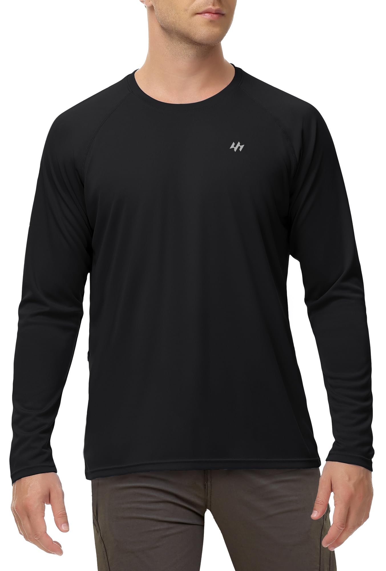 Rash Guard for Men Swim Shirt with Pocket Quick Dry UPF 50+ Long Sleeve Fishing Shirt for Men UV Sun Protection Beach Shirts