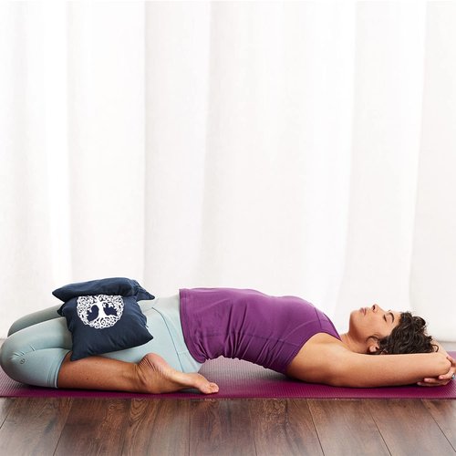 Yogalatest Yoga Sand Bag, Cotton Unfilled for Yogas, Weights and Resistance Training, Portable Fillable Weightlifting Sandbag, Tree lof Life Print - Galaxy Blue