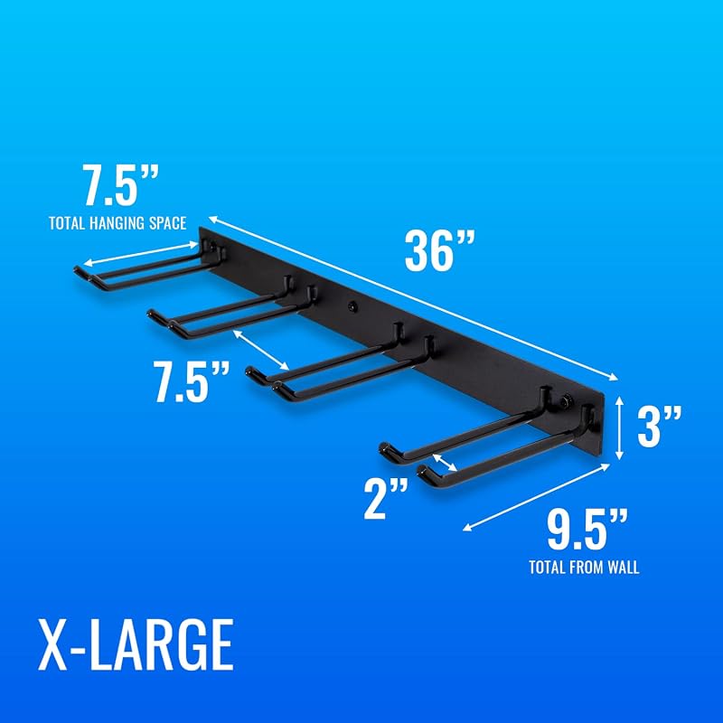 Ultimate Paddle Wall Mount Rack for Kayaks, SUP & Canoes - Holds 16 Paddles