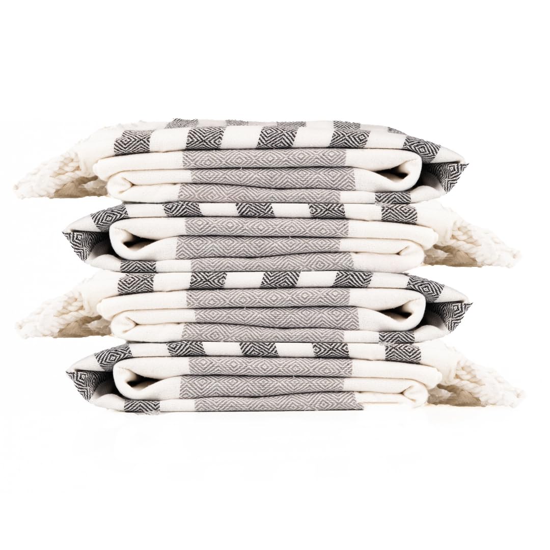9Threads Cotton Turkish Beach Towel with Towels Oversized 36"x72" Pool Absorbent Extra Large Quick Dry Sand Travel Towel (Mélange Drift, 4 Pack)