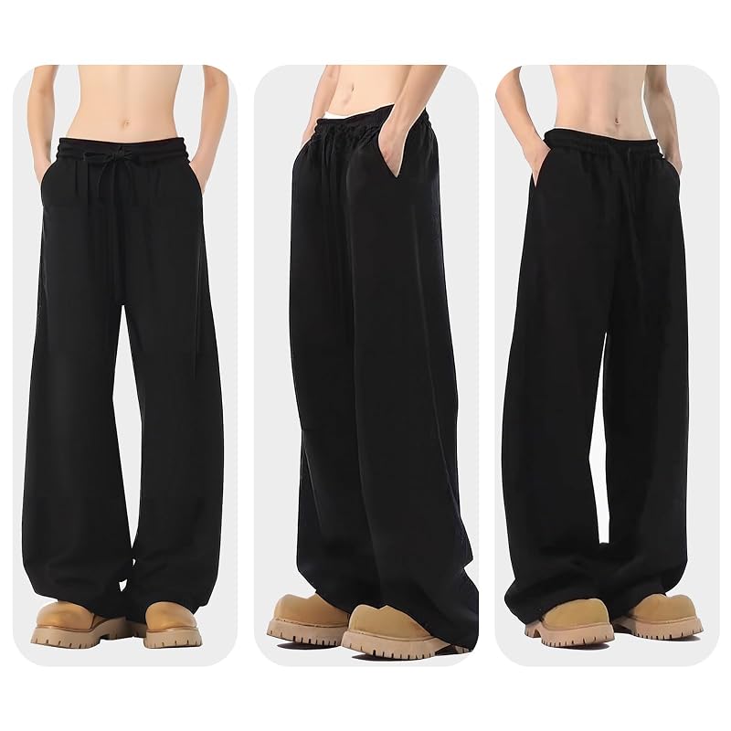 Tall Men’s Sweatpants - Big & Tall Inseam 38W x 36L, Relaxed Fit Black