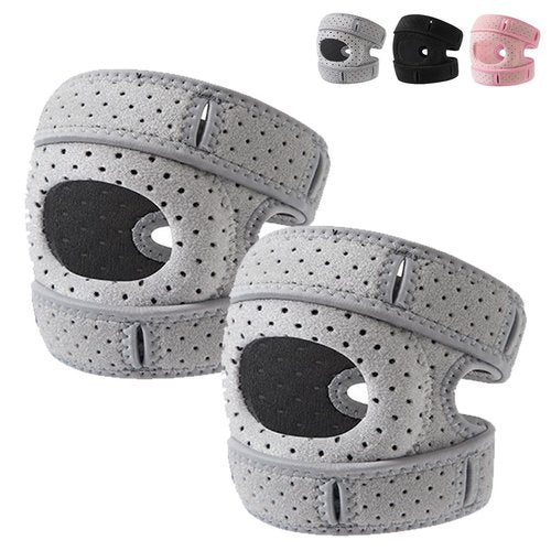Wellknee Knee Brace, Wellnee Patellar Pad Realign Knee Joint While You Move, Adjustable Tendon Support Sleeve Braces for Meniscus, Osteoarthritis, Orthopedic, Knee Support for Athletes(2PCS-Gray,Large