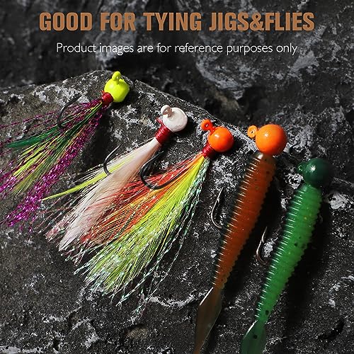 Fly Tying Jig Heads Kit - 100pcs Small Barbed Hooks & Multiple Weights - Straight Shank Hooks 1/16oz Variation