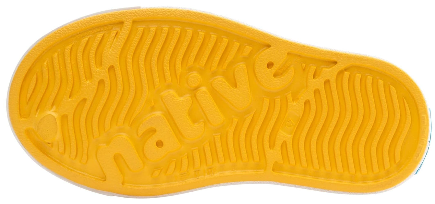 Native Shoes Unisex-Kids Jefferson Sneakers, Pollen Yellow/Shell White, 5 Big Kid