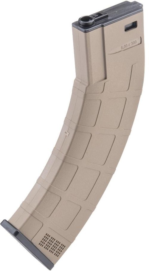 Evike Airsoft - EMG M4-AK300 High Performance 300rd Mid-Cap Mag for M4-Style Series Airsoft AEGs (Model: Dark Earth/Single Mag)