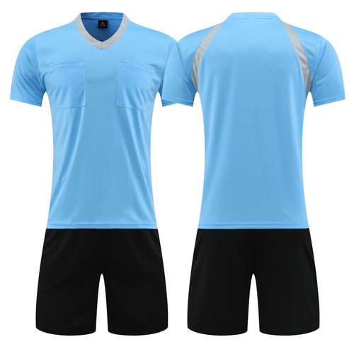 Referee Soccer Jersey Shirt Breathable Referee Set - Quick-Dry, for Every Age, Adults & Kids (Blue, XL)