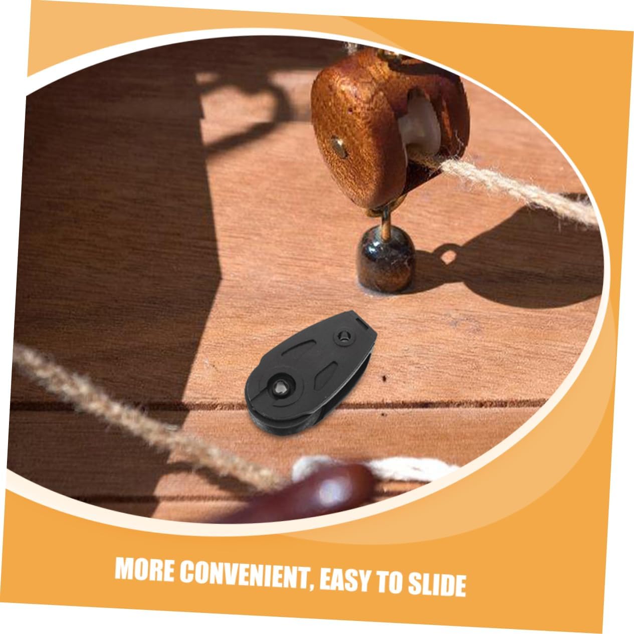 2pcs Single Swivel Pulley High-Strength Nylon Bearing Block for Kayak Sailboat and Use Easy Installation and Precision Manufacturing for Lifting and Stabilizing