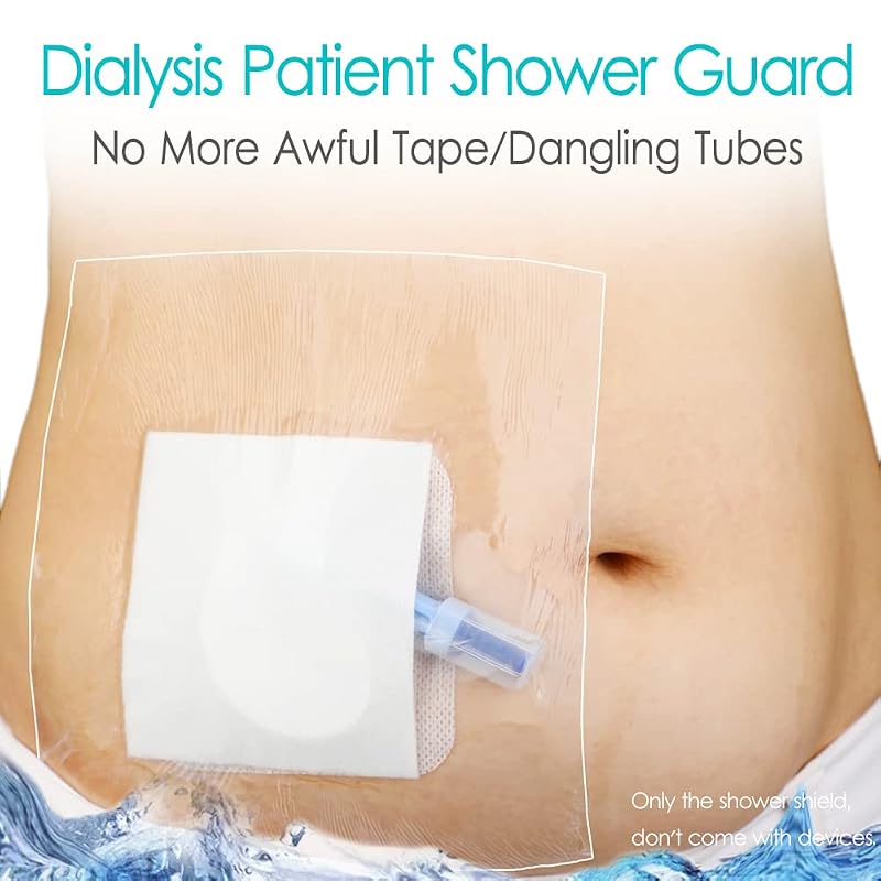 Waterproof Shower Cover with Non-Stick Center Pad (6x6 inch, Pack of 25) for Post-Surgery Wounds