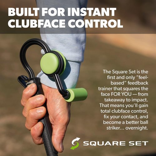 SquareSet Golf Swing Trainer | Instant Feel-Based Feedback | Fixes Your Contact and Gives You Pro-Level Clubface Control (for Right Handed Golfers)