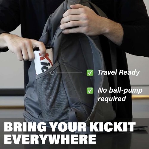 Kickit | The Original Birdie Soccer Trainer | Play Outdoors, Indoors or Backyard, Beach or Tailgate (Red)