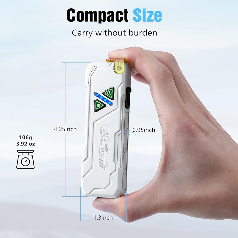 EDC Flat Rechargeable Flashlight with UV & RGB, Dual Switch, Magnetic Clip – White (Variation: RGB White+1+Compact)