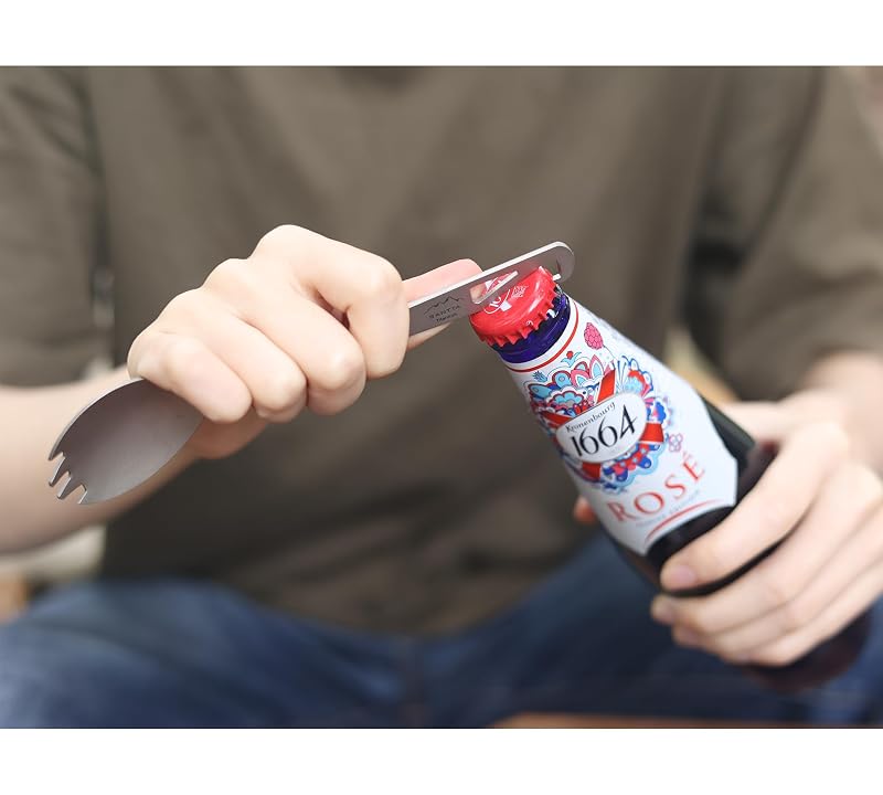 SANTTA Titanium 3-in-1 Spork – Spoon, Fork & Bottle Opener (Variation: 3-IN-1 SPORK)