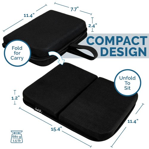 ComfiLife Ergo-Gel Airplane Seat Cushion ??Travel Seat Cushion ??Foldable, Portable Comfort