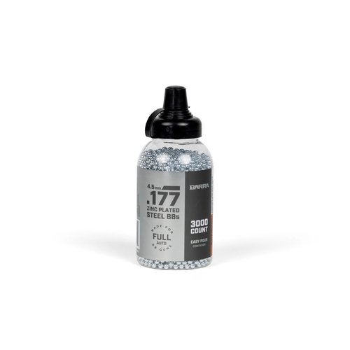 Barra 4.5mm Zinc-Coated BBS – EZ-Pour Bottle for Quick Load BB Air Pistols & BB Guns - 3000 Count (Silver)